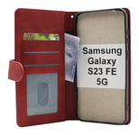 Zipper Standcase Wallet Samsung Galaxy S23 FE 5G (Röd)