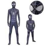 Kid Spiderman Superhjälte Cosplay Kostym Jumpsuit Finklänning black 7-9 Years / 122-134