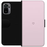 Lompakkokotelo Xiaomi Redmi Note 10S-laitteelle, jossa on Sydän kuvio