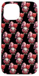 iPhone 15 Funny Valentines Gnome Dad Graphic With Red Heart Lollipops Case