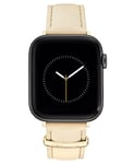 NINE WEST Fashion Strap Band for Apple Watch Secure, Adjustable, Cream/Gold, 42mm (Series 1-3), 44/45/46/49mm (Ultra & Ultra 2), Modern