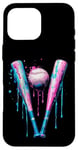 iPhone 16 Pro Max Sprinkles Drip Baseball Bat Art for Baseball Fans Design Case