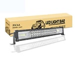 PICAA Led Barre Lumineuse 7D Triple Rangée 22 pouces 53cm 270W Rampe a led barre de led Combo Faisceau de Spot D'inondation 12V 24V hors route Voiture Véhicules 4x4 SUV ATV Camion Tracteur