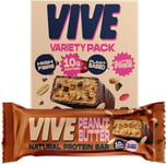 Vive Gluten Free Protein Bars, High Protein Snacks, Vegan, High-Fibre - 12 Pack