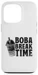 Coque pour iPhone 13 Pro Boba Break Time Thé au lait Bubble Tea Boba Pearl Lover