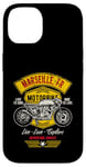 Coque pour iPhone 14 Marseille France Rétro Moto