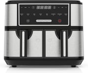 EUARY Best 9L Large Dual Basket Air Fryers for Family,8-In-1 Compact Oven with &