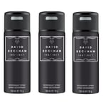 David Beckham - 3x Instinct Deodorant Spray 150 ml