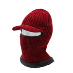 ZCZWQ Homme Velours de Taxi Chapeau Chaud Hiver Bonnet de Laine tricoté Coupe-Vent Cyclisme protège-Cou Siamois Baotou à tête Mancherons de l'oreille (Color : 1)