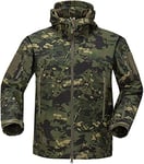 VADOOLL veste tactique pour hommes Softshell polaire à capuche manteau d'extérieur chaud veste d'hiver militaire Softshell veste tactique (CP GREEN,M)