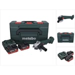 Metabo W 18 L 9-125 Meuleuse angulaire sans fil 18 V 125 mm + 2x batterie 8,0 Ah + chargeur + metaBOX