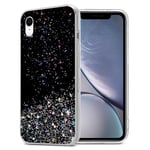 Coque pour Apple iPhone XR en Noir avec Paillettes Housse de protection Étui en silicone TPU flexible avec paillettes scintillantes - Neuf