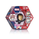 WOW! PODS - Avengers Collection - Iron Man métallisé, Figurine de Super-héros Lumineuse à tête branlante, Jouets Officiels Marvel Multicolore