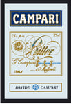 Empire Merchandising 537508 Miroir imprimé avec Cadre en Plastique façon Bois Publicité Campari 20 x 30 cm