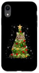 Coque pour iPhone XR Cat Maine Coon Sapin de Noël pour les amoureux des chats