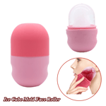 New Pink Silicone Massage Ice Cube Mold Facial Ice Contour Roller Face Skin Care