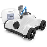 WYBOT Robot de Piscine Automatique avec Nettoyage Puissant - avec Deux Moteurs d'entraînement - Étanchéité IPX8 - Blanc