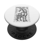 Licorne Gamer Girl Cyberpunk Robot Magique Jeu PopSockets PopGrip Adhésif