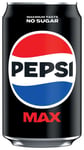 Pepsi Max 330ml Cans (Pack of 24) | Fizzy Soft Drink