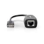 Nedis Aktiivinen USB-kaapeli | USB 1.1 | USB-A Uros | RJ45 Naaras | 12 Mbps | 0.20 m | Pyöreä | Niklattu | PVC | Kupari | Laatikko