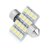 1st 31mm 3528 16SMD bil LED-kupolfeston dubbelspets tak registreringsskyltljus