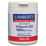 Lamberts D-vitamin - 120 kapslar 1000 iu