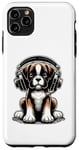 Coque pour iPhone 11 Pro Max Boxer Dog Casque audio pour chien Boxers