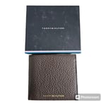 Tommy Hilfiger Brown Leather Coin Pocket Wallet Mens Credit Card Holder Gift Box