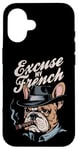 Coque pour iPhone 16 Bulldog français Excuse My Frenchie Vintage Bulldog Lover