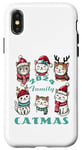 Coque pour iPhone X/XS Catmas Famille Chat Kitty Funny Christmas Holiday 2024