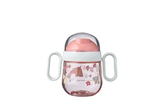 Mepal Mio – Gobelet d'apprentissage anti-goutte – Motif fleurs et papillons – Gobelet d'apprentissage à partir de 6 mois – Gobelet pour bébé – Anti-fuite – Passe au lave-vaisselle