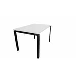 Bureau individuel profondeur 80 cm Producteo Noir CONNECT : bureau P80/obturateurs prépercés D140x80/cpl blanc neige/cpi noir