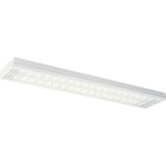 Modux LLX LED-armatur för 2x120 cm, vit med aluminiumgaller