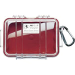 PELICAN 1020 MICRO CASE RED WITH CLEAR LID