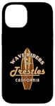 Coque pour iPhone 14 Surf Trestles California Vintage Surf Vacation Design