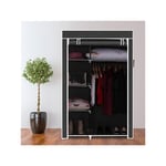 Armoire de rangement 104.5x45.5x158cm-Noir Penderie dressing en tissu intissé portemanteaux diy