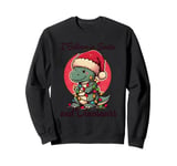 Retro Christmas Shirt Vintage Xmas Believe Santa Dinosaurus Sweatshirt