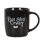 Black Bat Sh*t Crazy Novelty Coffee Tea Mug Gothic Alternative Halloween