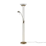 Lindby - Yveta Gulvlampe Brass/White