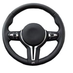 QCYSTBTG Couvre-Volant de Voiture à Coudre à la Main en Cuir pour BMW F87 M2 F80 M3 F82 M4 M5 F12 F13 M6 X5 M F86 X6 M F33 F30 M Sport