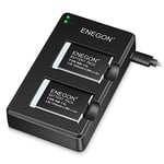 ENEGON NB-13L Lithium Battery Pack(2 Packs) and Dual Charger for Canon PowerShot G5X,G5X Mark II,G7X, G7X Mark II, G7 X Mark III,SX720 HS, SX730 HS, SX740 HS, SX620 HS, G1X Mark III,G9X, G9X Mark II