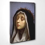 Big Box Art Carlo Dolci St. Catherine of Siena Canvas Wall Art Print Ready to Hang Picture, 30 x 20 Inch (76 x 50 cm), Multi-Coloured