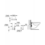 Garniture de raccordement pour bâti-support Rapid SL GROHE