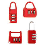 4pc Digit Combination Security Padlock Resettable Luggage Locker Lock Set