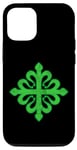 Coque pour iPhone 13 Pro Ordre de l'emblème Alcantara Croix grecque