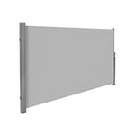 Helloshop26 2208019 Auvent Store Latéral Brise-Vue, Gris, 300 x 25 x 200 cm