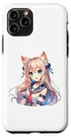 Coque pour iPhone 11 Pro Costume de marin mignon chat fille