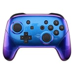 eXtremeRate Coque Customisé pour Nintendo Switch Pro Manette, Coques Shell Avant Arrière Poignées Grips pour Manette Switch Pro Coque de Replacement Caméléon Violet Bleu