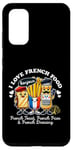 Coque pour Galaxy S20 I Love French Food Bonjour Jolie vinaigrette pour toasts frites