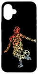 Coque pour iPhone 16 Plus Croquis d'un joueur de football Amoureux du football